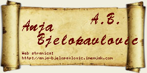 Anja Bjelopavlović vizit kartica
